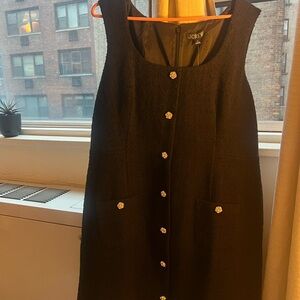 J. Crew Black Textured Mini Dress